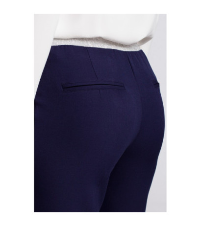 K035 Spodnie na kant z gumą w pasie - atramentowe