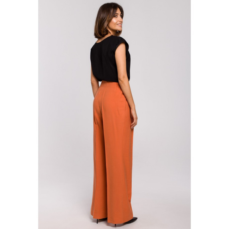 S206 Bluzka bez rękawów z dekoltem wykończonym koronką - czarna