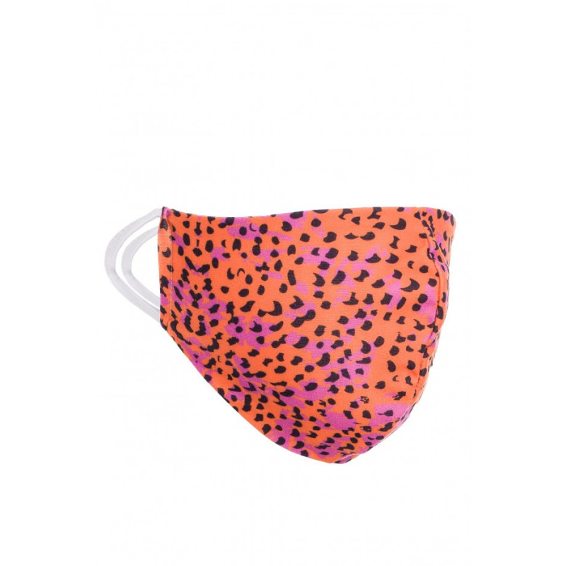 Profilowana maseczka z nadrukiem - pomarańczowa