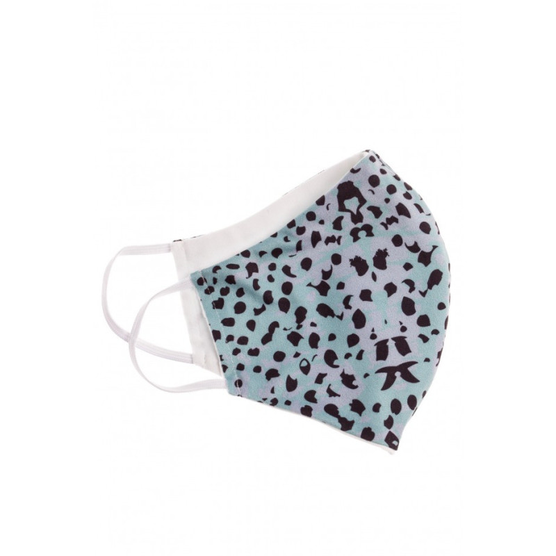 Profilowana maseczka z nadrukiem - miętowa