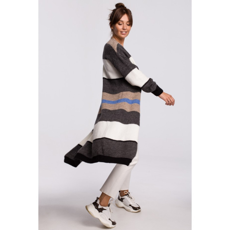 BK055 Kardigan w pasy - model 1