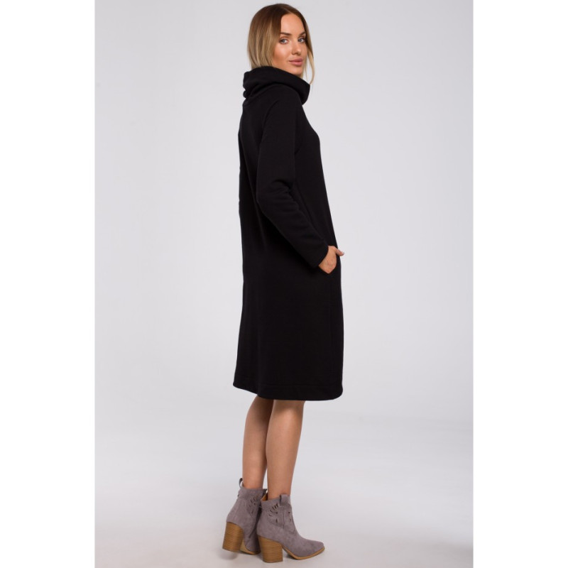 M551 Sukienka z asymetrycznym dołem - czarna