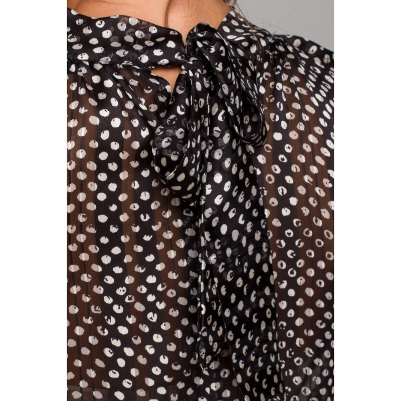 S235 Bluzka szyfonowa z wiązaniem - model 1