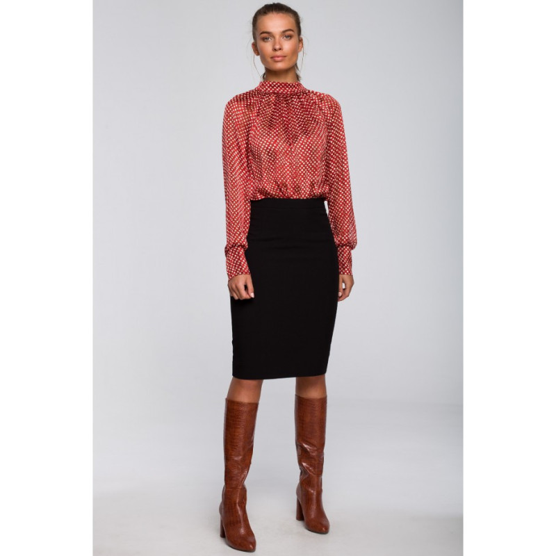 S235 Bluzka szyfonowa z wiązaniem - model 2