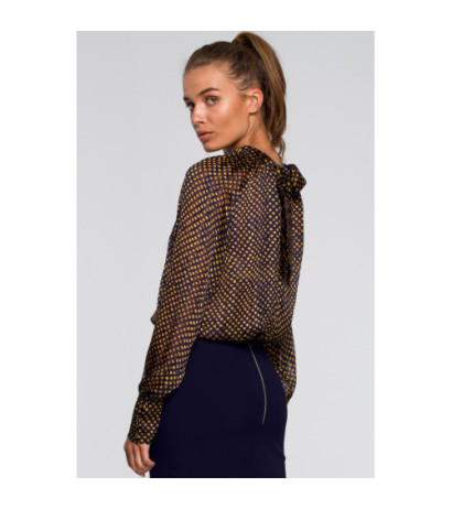 S235 Bluzka szyfonowa z wiązaniem - model 3