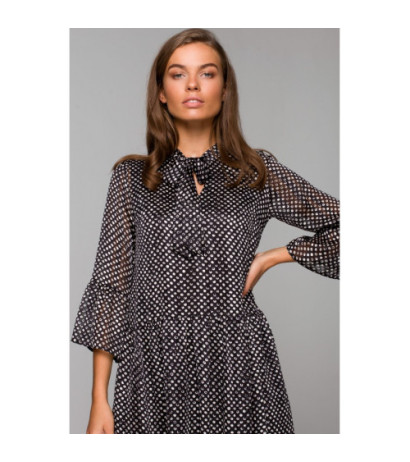 S237 Sukienka szyfonowa z falbaną - model 1