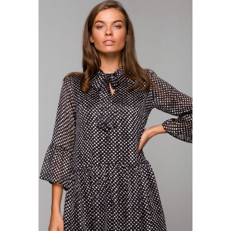 S237 Sukienka szyfonowa z falbaną - model 1