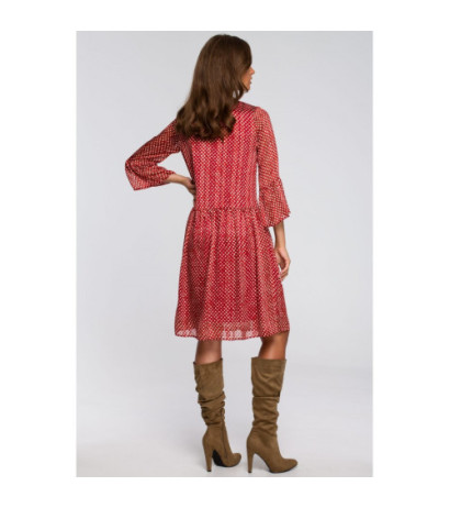 S237 Sukienka szyfonowa z falbaną - model 2