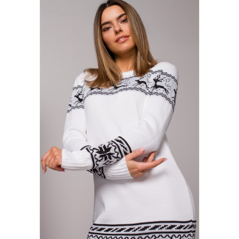 MXS02 Kleita ar Ziemassvētku motīvu - balta