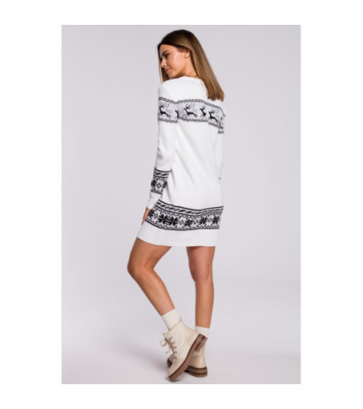 MXS02 Suknelė su kalėdiniu motyvu - balta