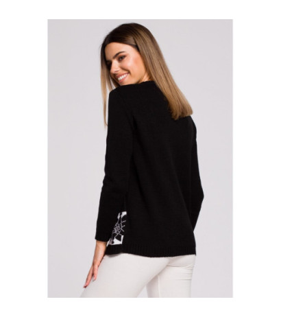 MXS04 Ziemassvētku džemperis ar ziemeļbriežiem - melns