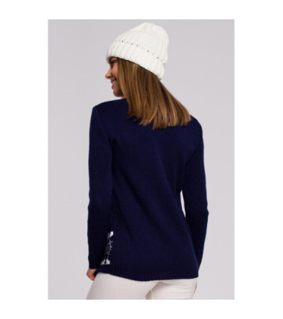 MXS04 Ziemassvētku džemperis ar ziemeļbriežiem - tumši zils