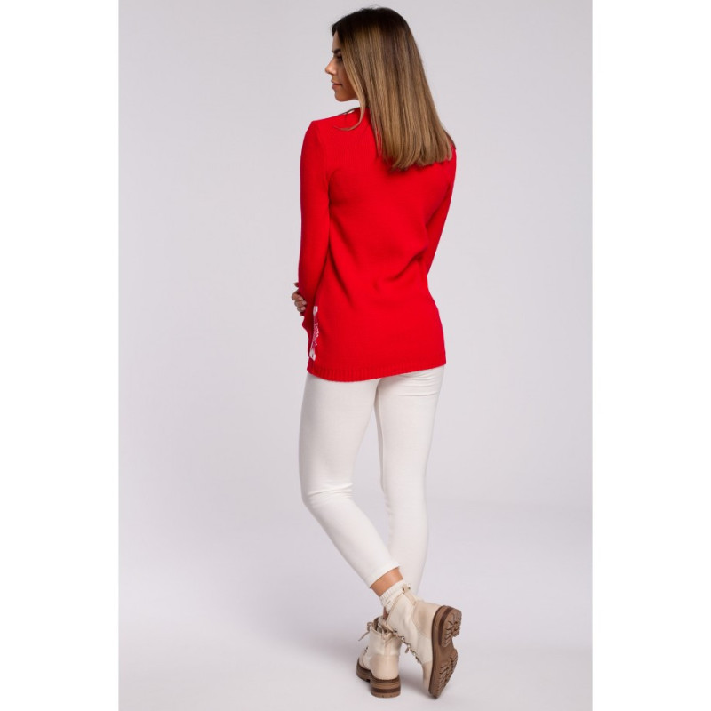 MXS04 Ziemassvētku džemperis ar ziemeļbriežiem - sarkans