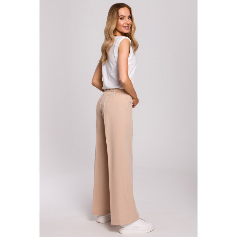 M570 Spodnie Na Gumie - beżowe