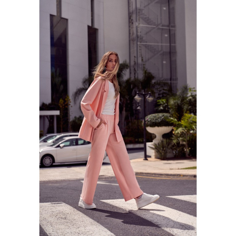 M570 Spodnie Na Gumie - pudrowe