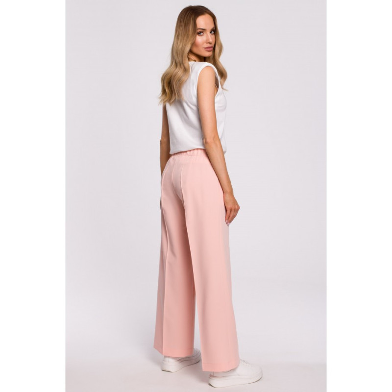 M570 Spodnie Na Gumie - pudrowe
