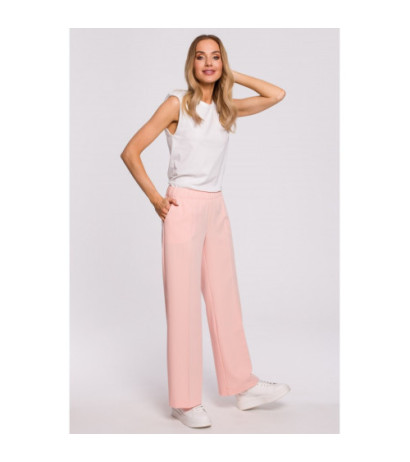 M570 Spodnie Na Gumie - pudrowe