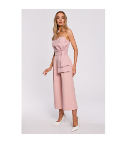 M571 Kombinezon Gorsetowy - pudrowy