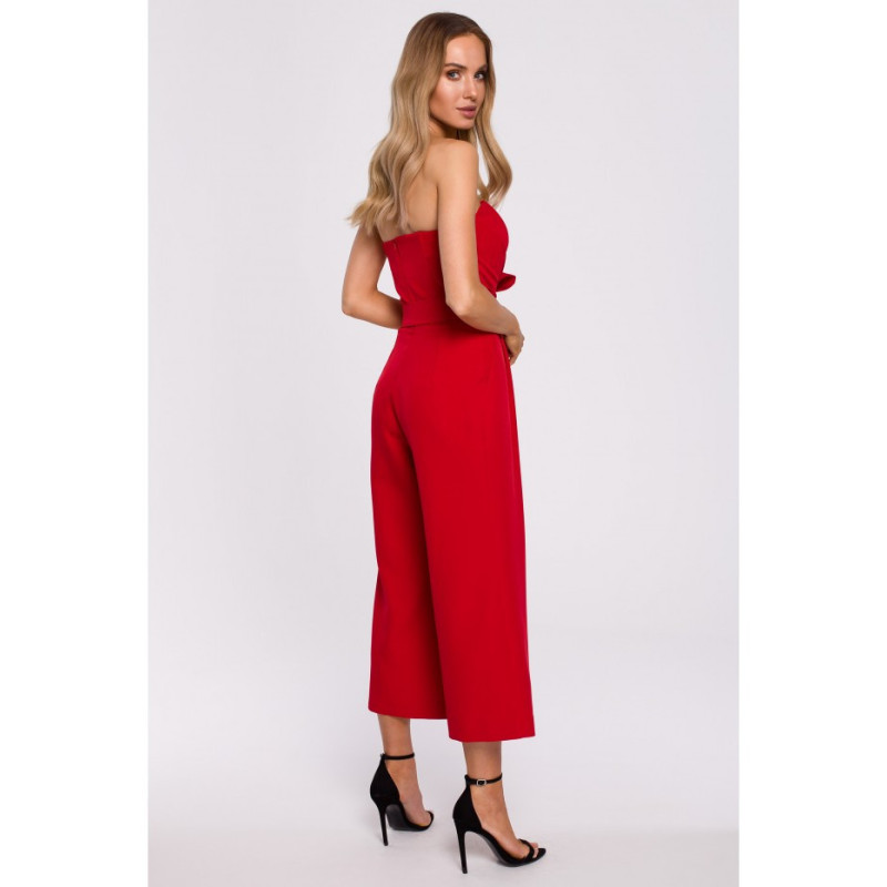 M571 Kombinezon Gorsetowy - czerwony