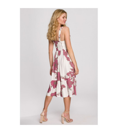 K098 Sukienka midi bez rękawów - model 2