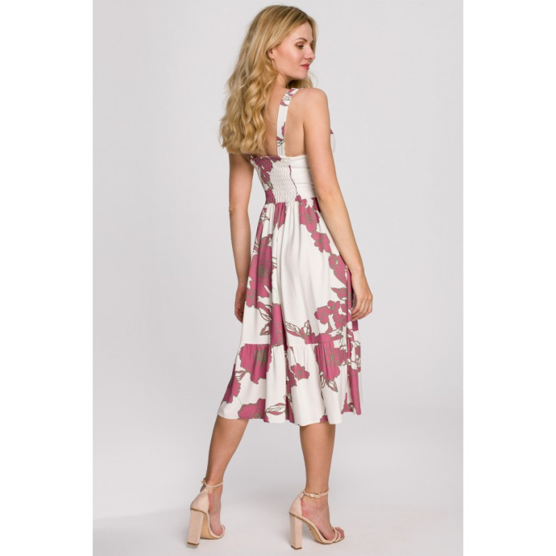 K098 Sukienka midi bez rękawów - model 2