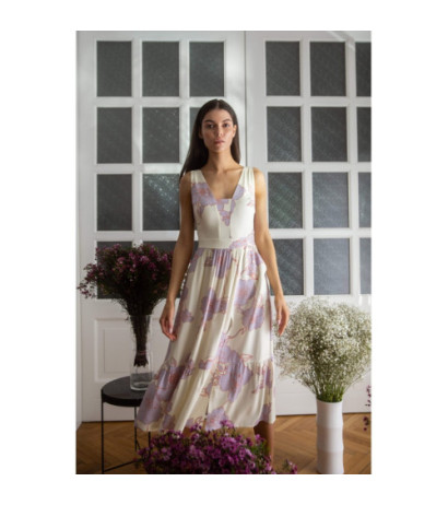 K098 Sukienka midi bez rękawów - model 3