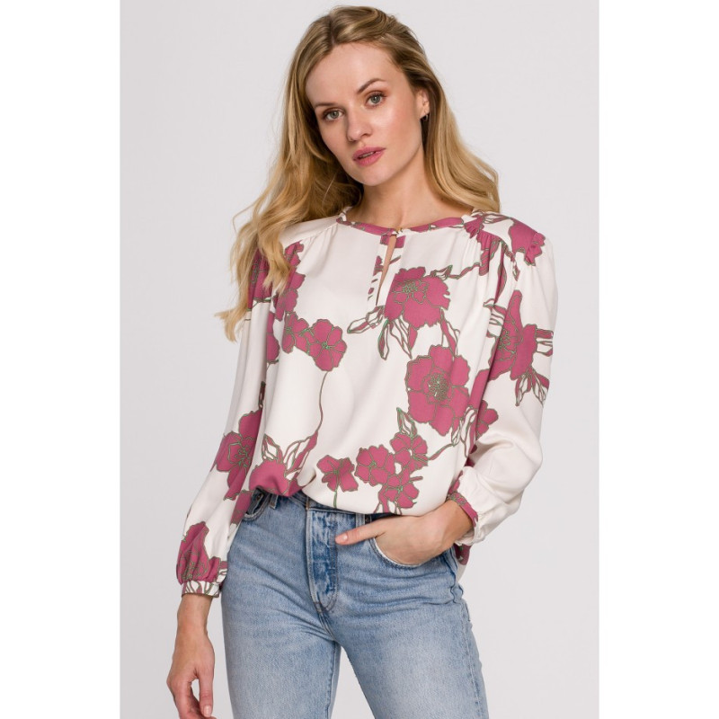 K099 Bluzka z bufiastymi rękawami - model 2