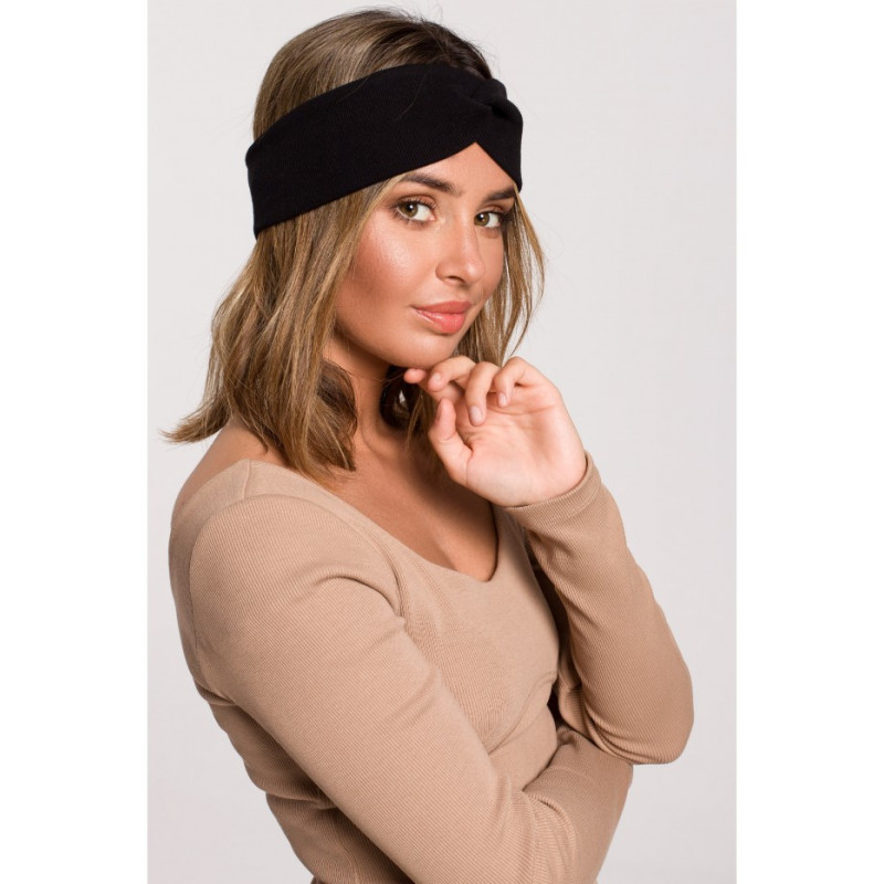 B216 Opaska z przeplotem - czarna