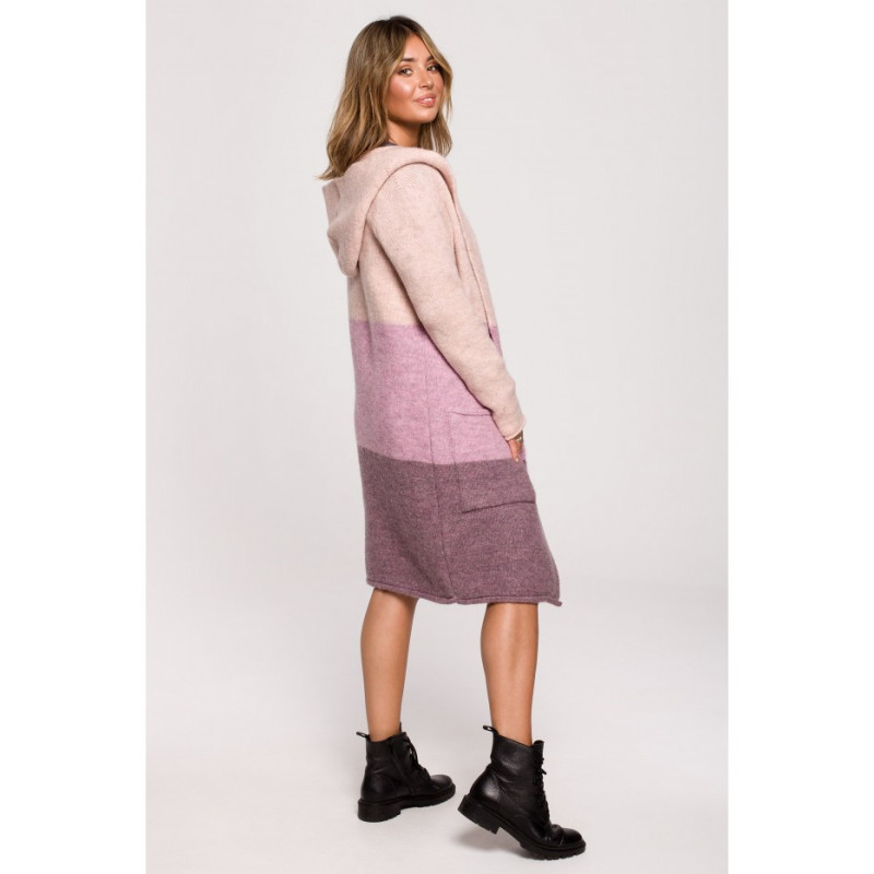 BK072 Kardigan w pasy wielokolorowe - model 3