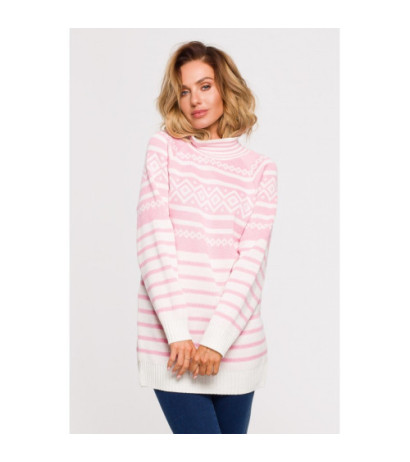 MXS08 Long turtleneck sweater - pink