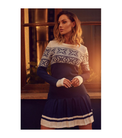 MXS01 Christmas sweater dress - navy blue