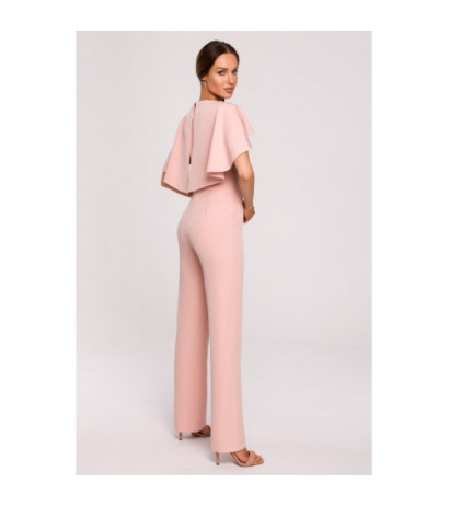 M670 Kombinezon z peleryną - pudrowy