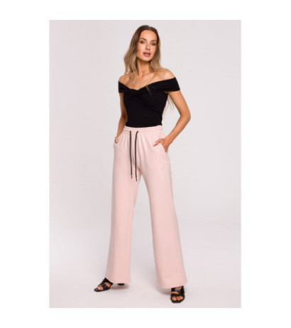 M680 Top z przeplotem w dekolcie - czarny