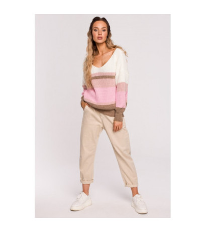 M686 Sweter w pasy - model 4