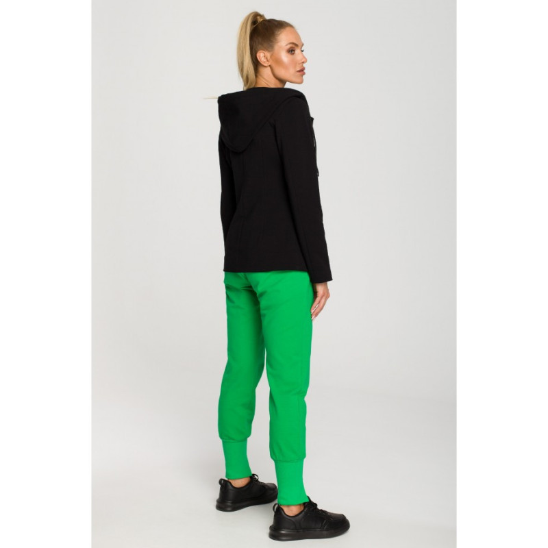 M691 Żakiet z kapturem i trokami - czarny