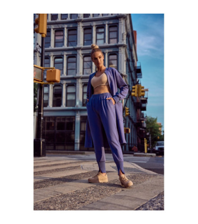 M692 Spodnie dresowe z rozcięciami na dole - indygo