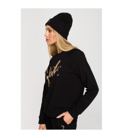 M709 Czapka beanie z haftem MOE GIRL - czarna