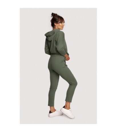 B240 Spodnie z ozdobnymi zamkami - khaki