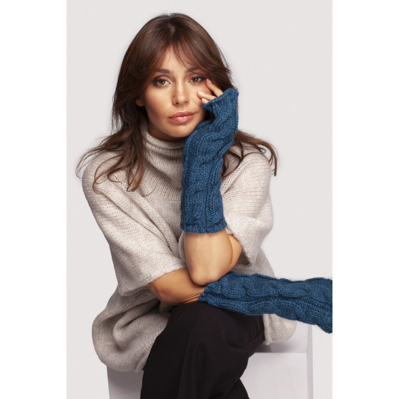 BK098 Długie rękawiczki bez palców - morskie