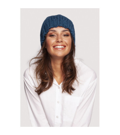 BK100 Czapka z prążkowanym brzegiem - morska