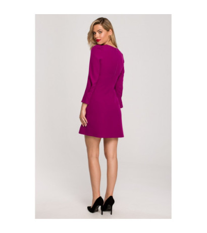 K148 Sukienka trapezowa - rubin