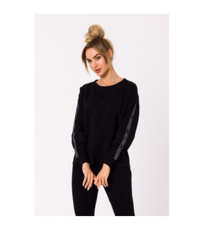 M727 Bluza z lampasami - czarna