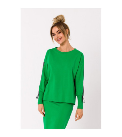 M727 Bluza z lampasami - soczysta zieleń