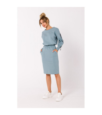 M728 Sportowa spódnica z gumą w pasie - agawa