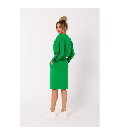 M728 Sportowa spódnica z gumą w pasie - soczysta zieleń