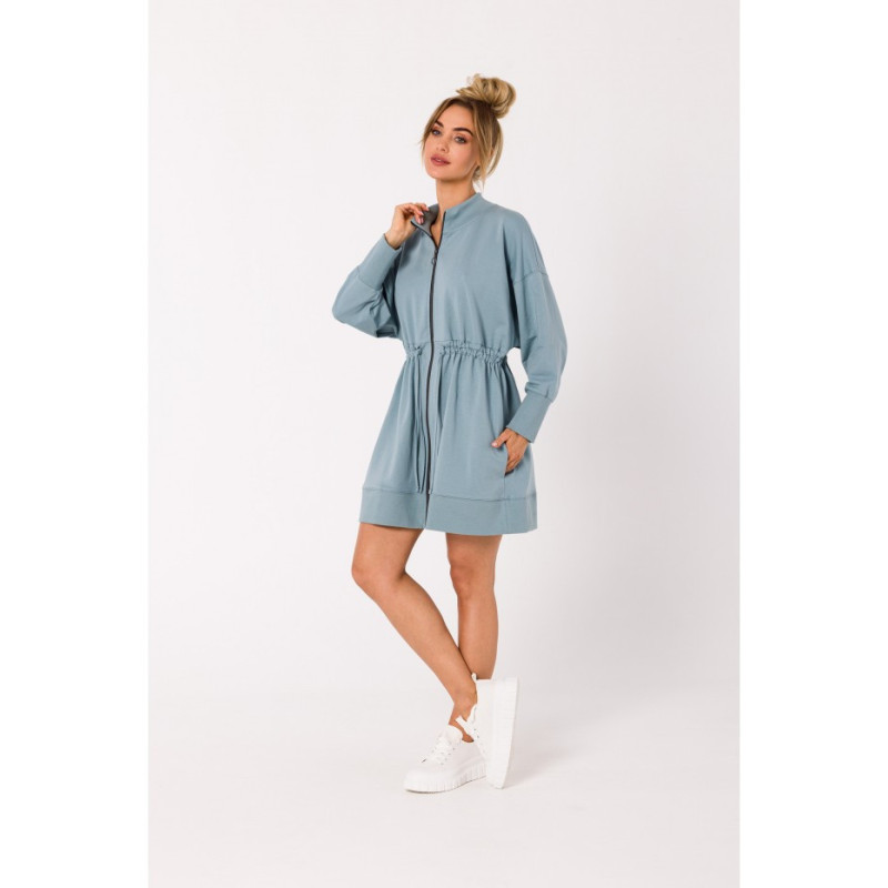 M733 Sukienka na zamek z wycięciami na plecach - agawa