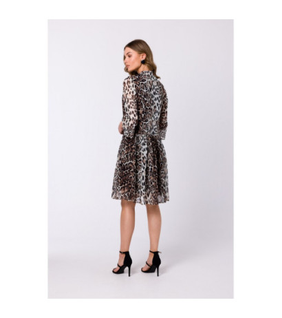 S337 Sukienka szyfonowa z wiązaniem przy szyi - model 2