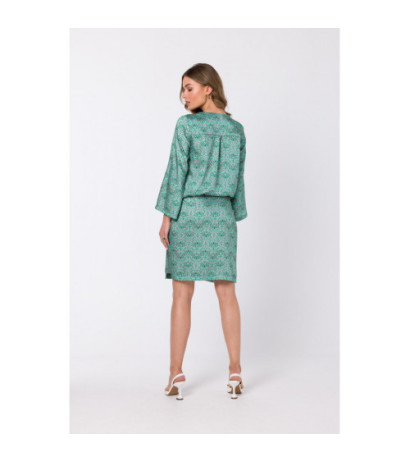 S338 Sukienka typu kaftan z wiązaniem przy szyi - model 1