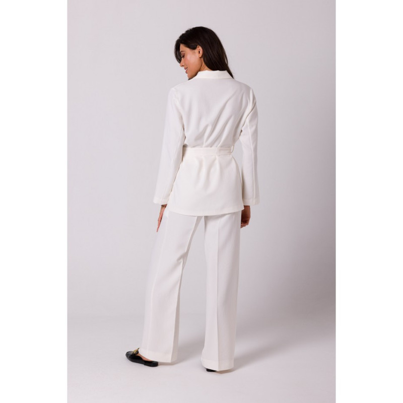 B253 Marynarka wiązana - śmietankowa