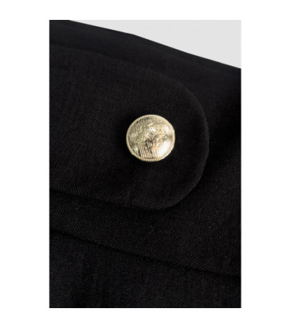 B265 Spódnica z wysokim stanem - czarna